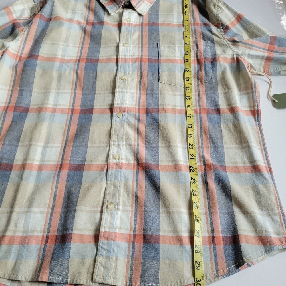 New Mutual Weave Long Sleeve Plaid Button-Down Shirt. - Picture 5 of 9